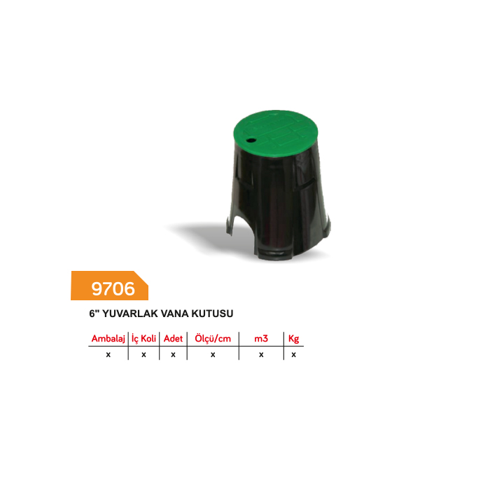 SAYIM 9706 6" YUVARLAK VANA KUTUSU